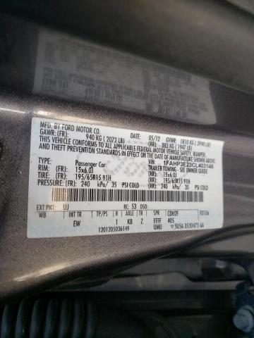 Photo 10 from auction – 2012 FORD FOCUS S with VIN 1FAHP3E23CL403148