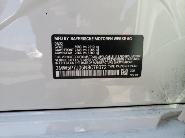 Photo 10 from auction – 2022 BMW 330E with VIN 3MW5P7J05N8C78072