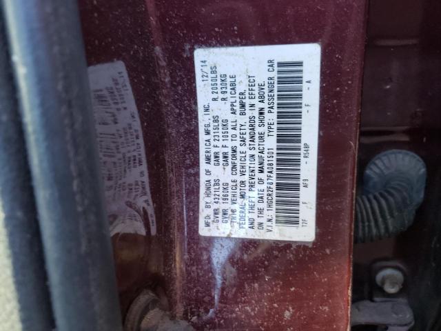 Photo 10 from auction – 2015 HONDA ACCORD EXL with VIN 1HGCR2F87FA081501