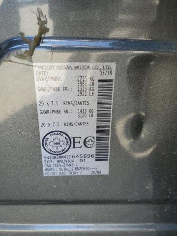 Photo 10 from auction – 2018 NISSAN PATHFINDER with VIN 5N1DR2MM4JC645696
