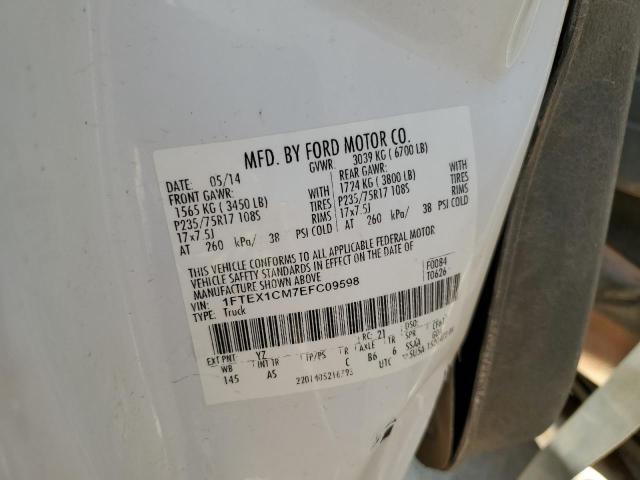 Photo 10 from auction – 2014 FORD F150 SUPER with VIN 1FTEX1CM7EFC09598
