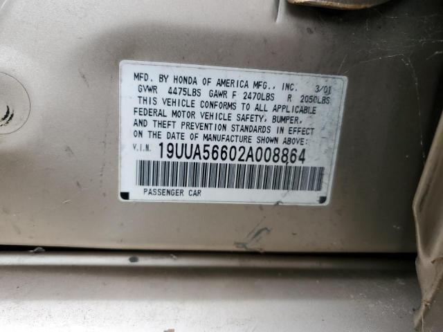 Photo 10 from auction – 2002 ACURA 3.2TL with VIN 19UUA56602A008864