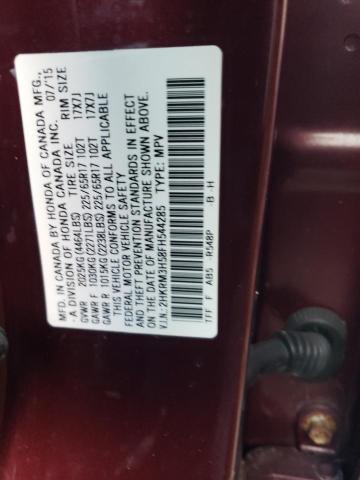 Photo 10 from auction – 2015 HONDA CR-V EX with VIN 2HKRM3H58FH544285