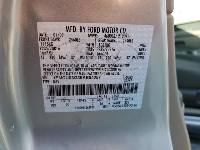 Photo 10 from auction – 2009 FORD ESCAPE with VIN 1FMCU93G39KB54357