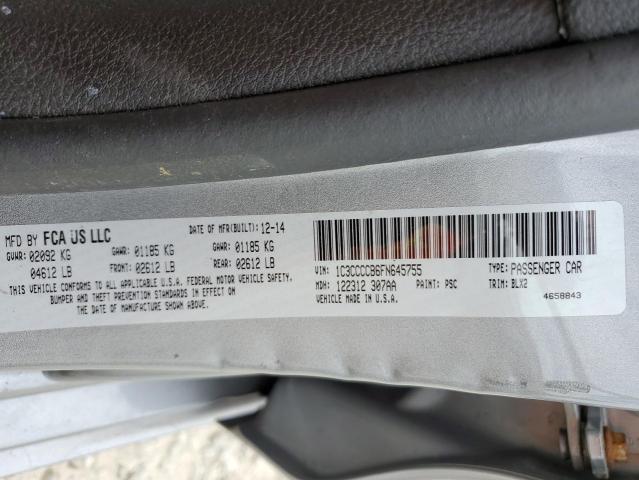 Photo 10 from auction – 2015 CHRYSLER 200 C with VIN 1C3CCCCB6FN645755