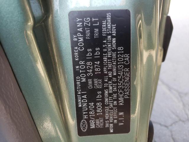Photo 10 from auction – 2004 HYUNDAI ACCENT with VIN KMHCF35C54U310218