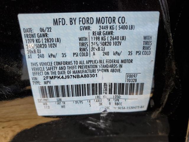 Фото 10 с аукциона – 2022 FORD EDGE SEL с VIN 2FMPK4J97NBA80301