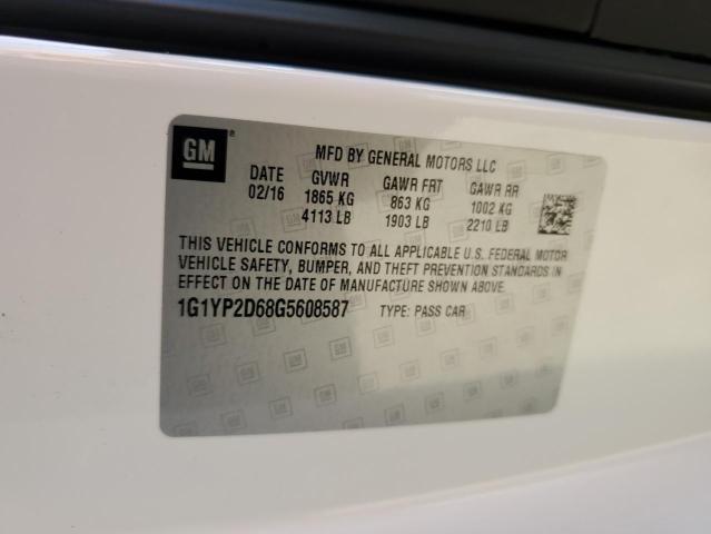 Photo 10 from auction – 2016 CHEVROLET CORVETTE Z with VIN 1G1YP2D68G5608587