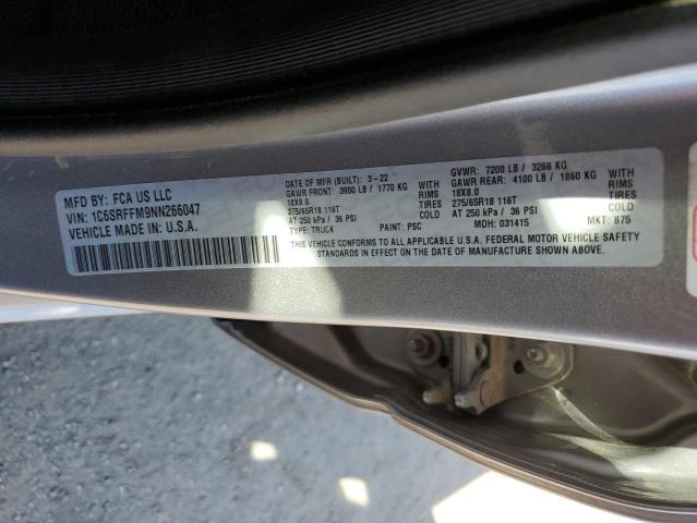 Photo 10 from auction – 2022 RAM 1500 BIG H with VIN 1C6SRFFM9NN266047