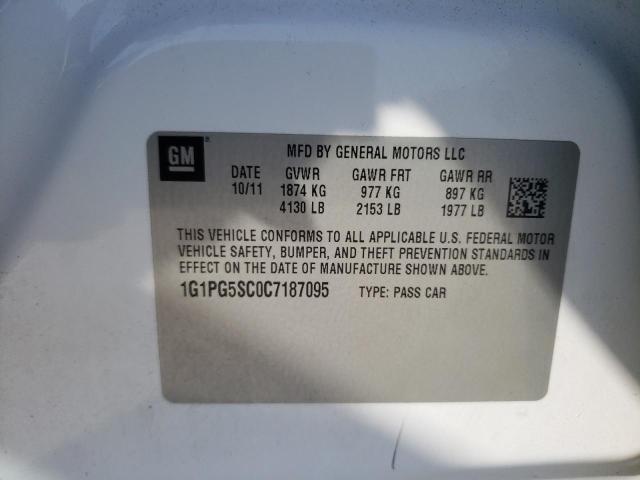 Photo 10 from auction – 2012 CHEVROLET CRUZE LT with VIN 1G1PG5SC0C7187095