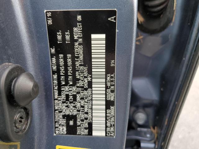 Photo 10 from auction – 2016 TOYOTA HIGHLANDER with VIN 5TDKKRFHXGS162889