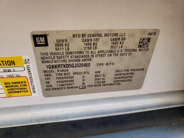 Photo 10 from auction – 2016 GMC ACADIA DEN with VIN 1GKKRTKD5GJ328460