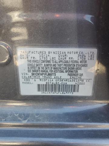 Photo 10 from auction – 2015 NISSAN VERSA S with VIN 3N1CN7AP1FL869773