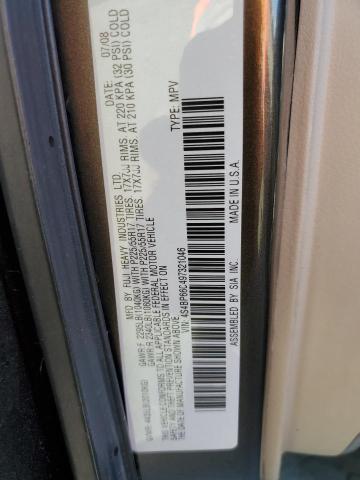 Photo 10 from auction – 2009 SUBARU OUTBACK with VIN 4S4BP66C497321046