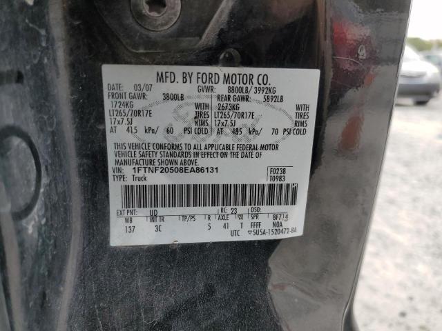 Photo 10 from auction – 2008 FORD F250 SUPER with VIN 1FTNF20508EA86131