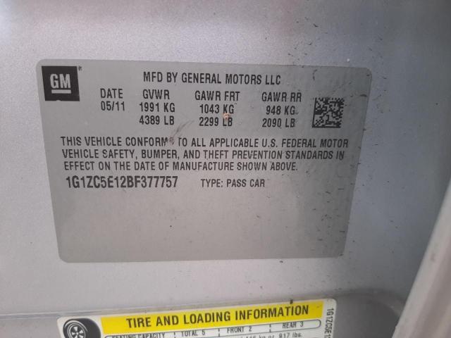 Photo 10 from auction – 2011 CHEVROLET MALIBU 1LT with VIN 1G1ZC5E12BF377757
