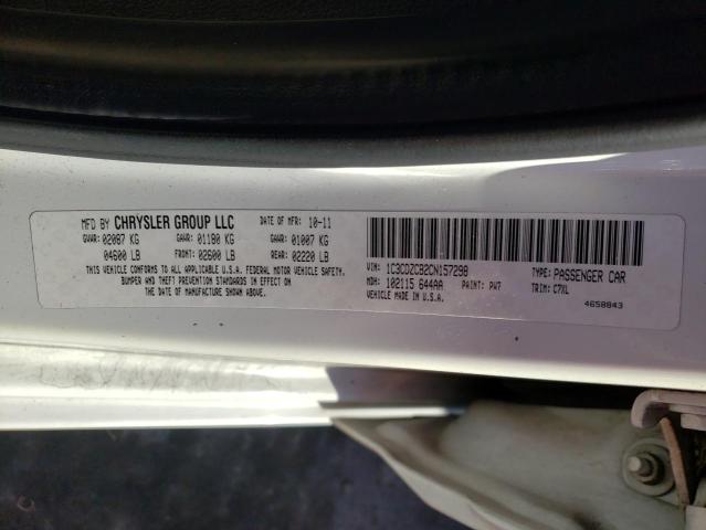 Photo 10 from auction – 2012 DODGE AVENGER SX with VIN 1C3CDZCB2CN157298