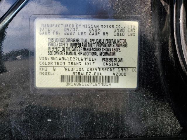 Photo 10 from auction – 2007 NISSAN SENTRA with VIN 3N1AB61E27L699014