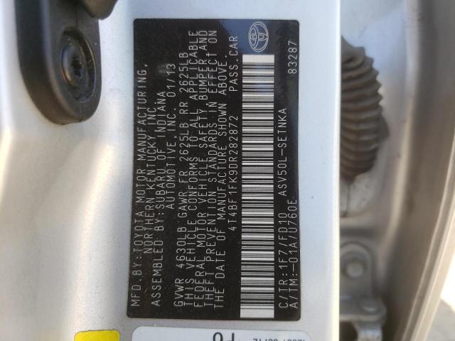 Photo 10 from auction – 2013 TOYOTA CAMRY L with VIN 4T4BF1FK9DR282872