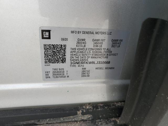 Photo 10 from auction – 2020 CHEVROLET TRAVERSE L with VIN 1GNERFKW9LJ310668