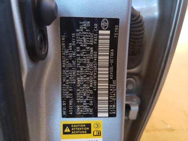 Photo 10 from auction – 2016 TOYOTA CAMRY LE with VIN 4T4BF1FK2GR574660