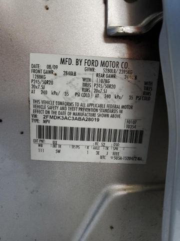 Photo 10 from auction – 2010 FORD EDGE SPORT with VIN 2FMDK3AC3ABA28019