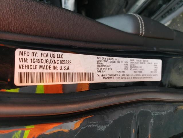 Photo 10 from auction – 2022 DODGE DURANGO SR with VIN 1C4SDJGJXNC105832