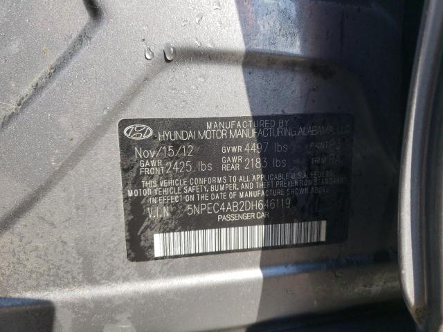 Photo 10 from auction – 2013 HYUNDAI SONATA SE with VIN 5NPEC4AB2DH646119