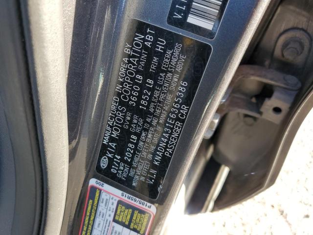Photo 10 from auction – 2014 KIA RIO EX with VIN KNADN4A31E6365386