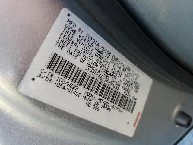 Photo 10 from auction – 2000 LEXUS ES 300 with VIN JT8BF28G7Y5097635