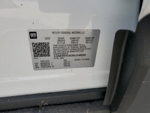 Photo 10 from auction – 2022 CHEVROLET TRAVERSE L with VIN 1GNERFKW3NJ148992