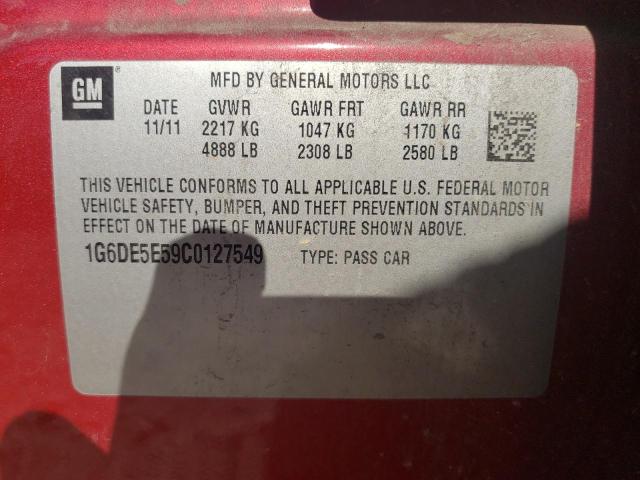 Photo 10 from auction – 2012 CADILLAC CTS LUXURY with VIN 1G6DE5E59C0127549