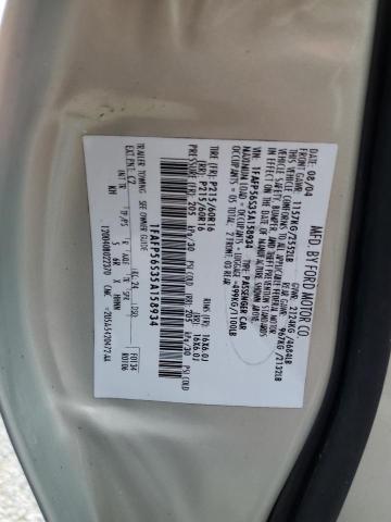 Photo 10 from auction – 2005 FORD TAURUS SEL with VIN 1FAFP56S35A158934