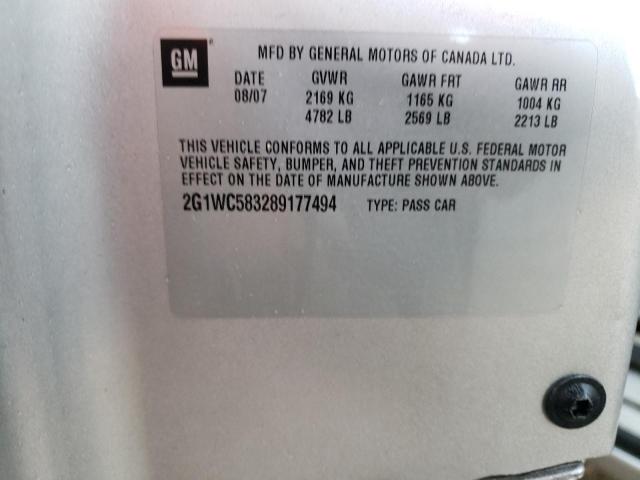 Photo 10 from auction – 2008 CHEVROLET IMPALA LT with VIN 2G1WC583289177494