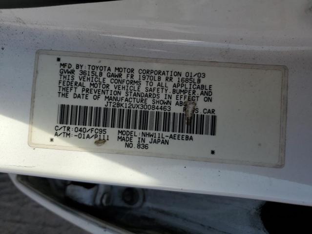 Photo 10 from auction – 2003 TOYOTA PRIUS with VIN JT2BK12UX30084463