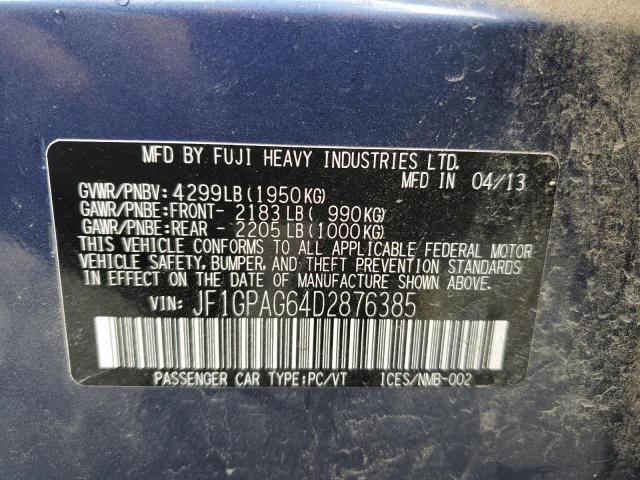 Photo 10 from auction – 2013 SUBARU IMPREZA LI with VIN JF1GPAG64D2876385