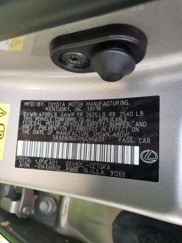 Photo 10 from auction – 2017 LEXUS ES 350 with VIN 58ABK1GG3HU046233