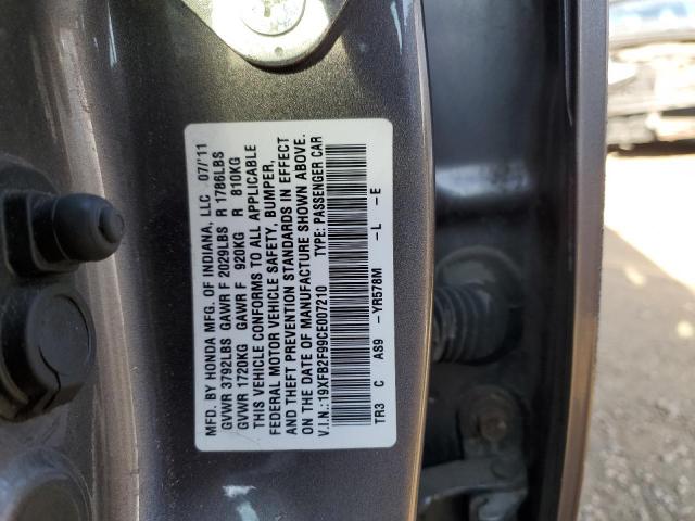 صورة رقم 10 من المزاد - 2012 HONDA CIVIC EXL مع VIN 19XFB2F99CE007210