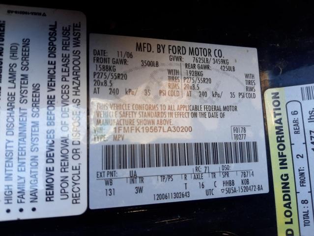 Photo 10 from auction – 2007 FORD EXPEDITION with VIN 1FMFK19567LA30200