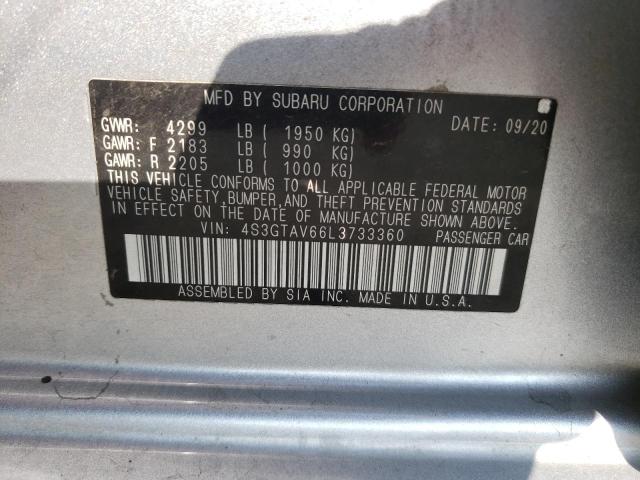 Photo 10 from auction – 2020 SUBARU IMPREZA PR with VIN 4S3GTAV66L3733360