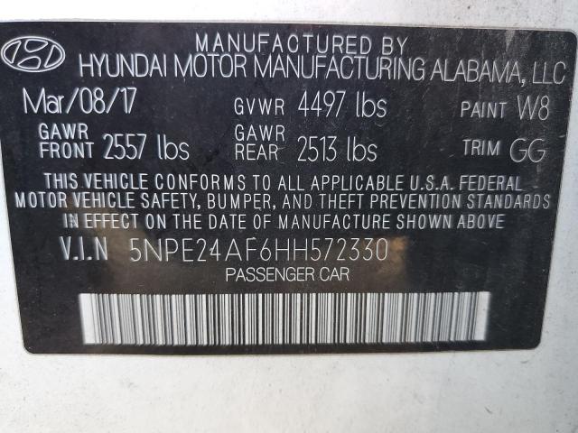 Photo 10 from auction – 2017 HYUNDAI SONATA SE with VIN 5NPE24AF6HH572330
