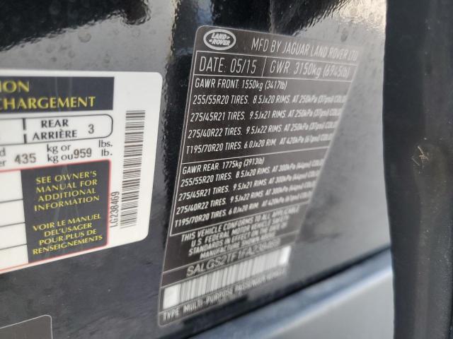 Photo 10 from auction – 2015 LAND ROVER RANGE ROVE with VIN SALGS2TF1FA238469