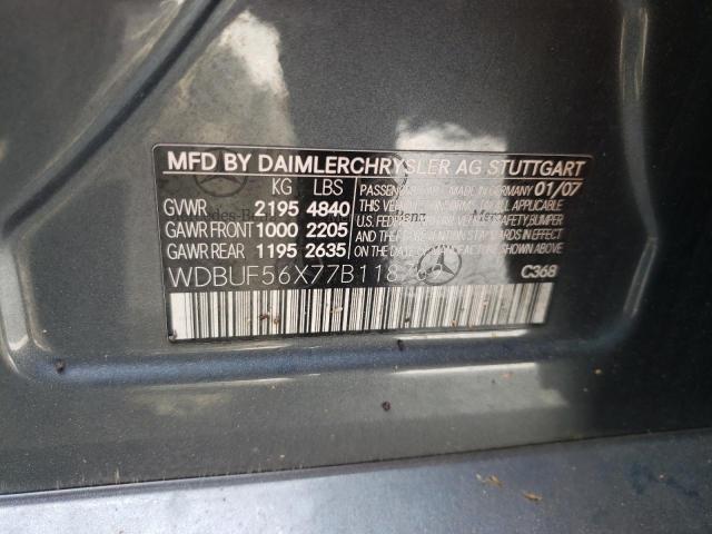 Photo 10 from auction – 2007 MERCEDES-BENZ E 350 with VIN WDBUF56X77B118769
