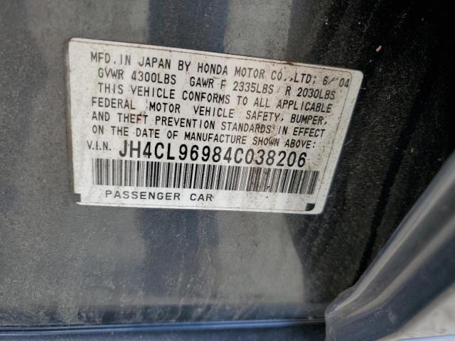 Photo 10 from auction – 2004 ACURA TSX with VIN JH4CL96984C038206