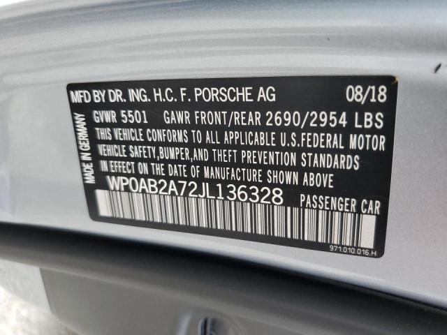 Photo 10 from auction – 2018 PORSCHE PANAMERA 4 with VIN WP0AB2A72JL136328
