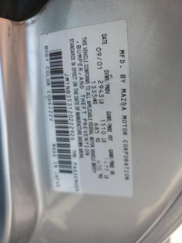 Photo 10 from auction – 2002 MAZDA MX-5 MIATA with VIN JM1NB353120222926