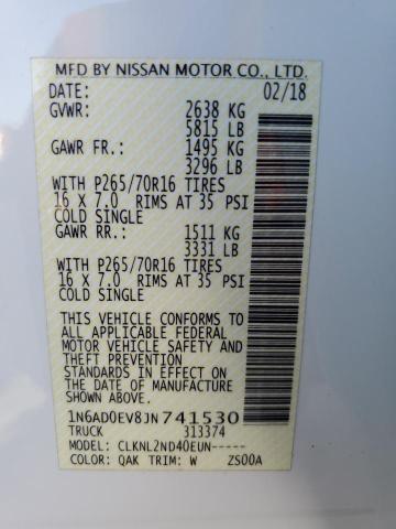 Photo 10 from auction – 2018 NISSAN FRONTIER S with VIN 1N6AD0EV8JN741530