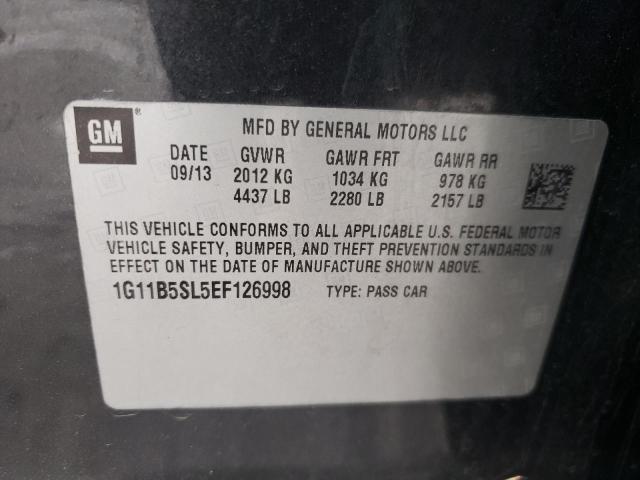 Photo 10 from auction – 2014 CHEVROLET MALIBU LS with VIN 1G11B5SL5EF126998