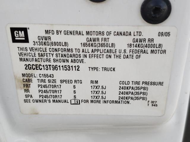 Photo 10 from auction – 2006 CHEVROLET silverado with VIN 2GCEC13T961153112