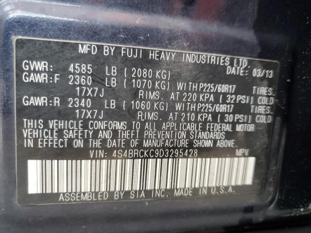 Photo 10 from auction – 2013 SUBARU OUTBACK 2. with VIN 4S4BRCKC9D3295428